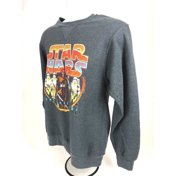 STAR WARS Fleece Sweatshirt Retro Small Mens Last Jedi - NEW $40 - Picture 2 of 8